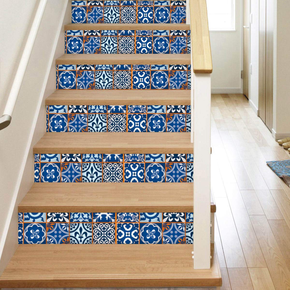 Moroccan Tiles Pattern PVC-Free Peel & Stick Vinyl Wallpaper Roll