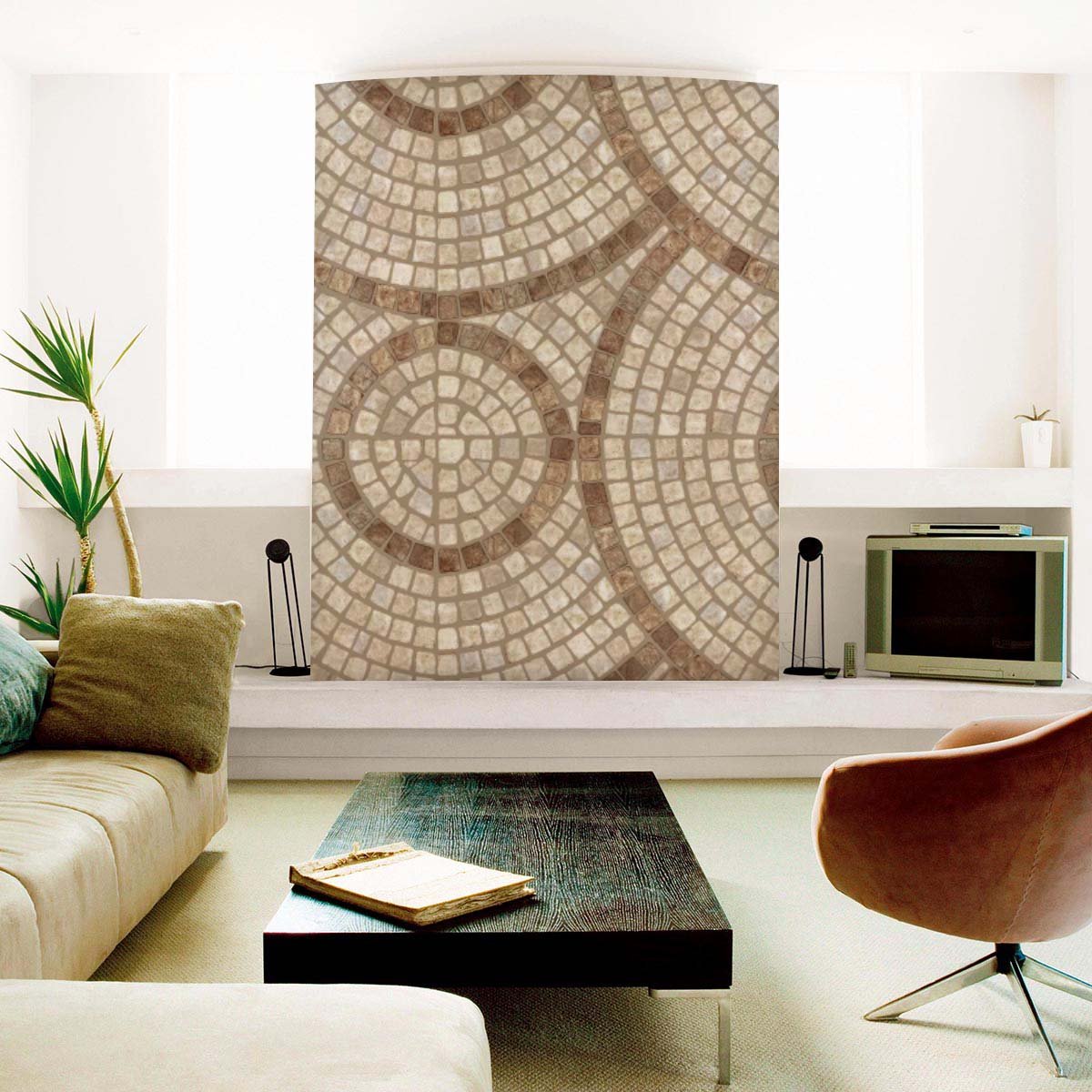 Brown Stones PVC-Free Peel & Stick Vinyl Wallpaper Roll