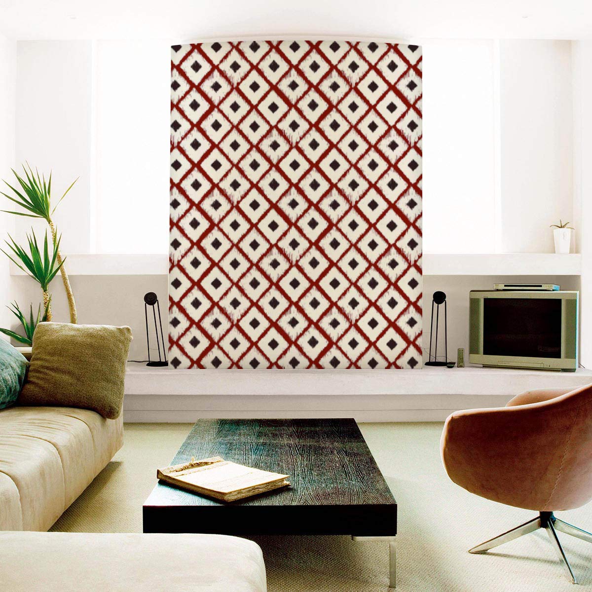 Abstract Ethnic Pattern PVC-Free Peel & Stick Vinyl Wallpaper