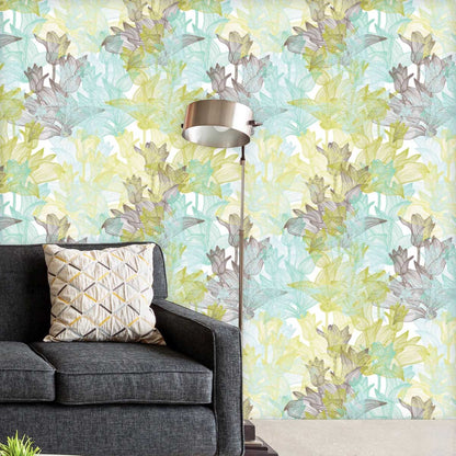 Hand Drawn Tulip PVC-Free Peel & Stick Vinyl Wallpaper