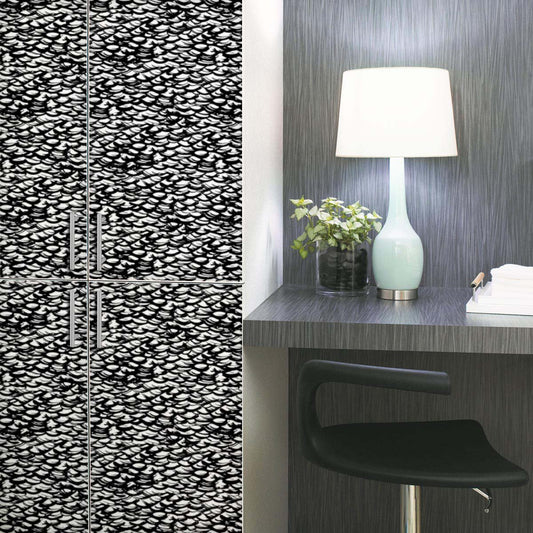 Dark Stones Non-PVC Self-Adhesive Peel & Stick Vinyl Wallpaper