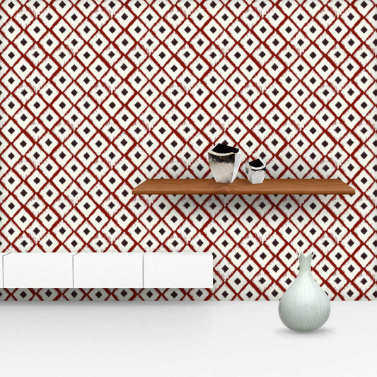 Abstract Ethnic Pattern PVC-Free Peel & Stick Vinyl Wallpaper