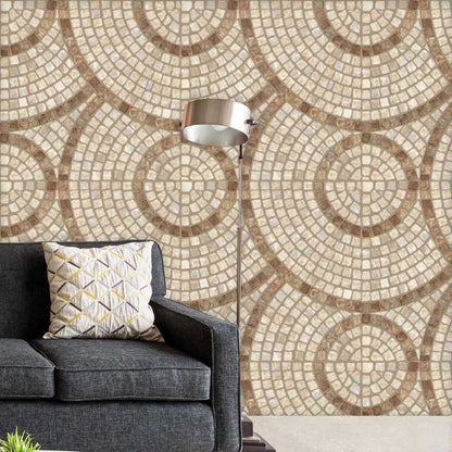 Brown Stones PVC-Free Peel & Stick Vinyl Wallpaper Roll