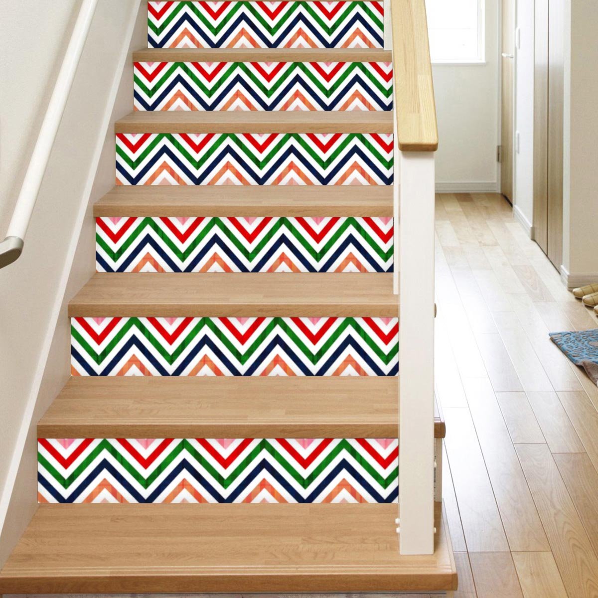 Colorful Chevron Non-PVC Self-Adhesive Peel & Stick Vinyl Wallpaper