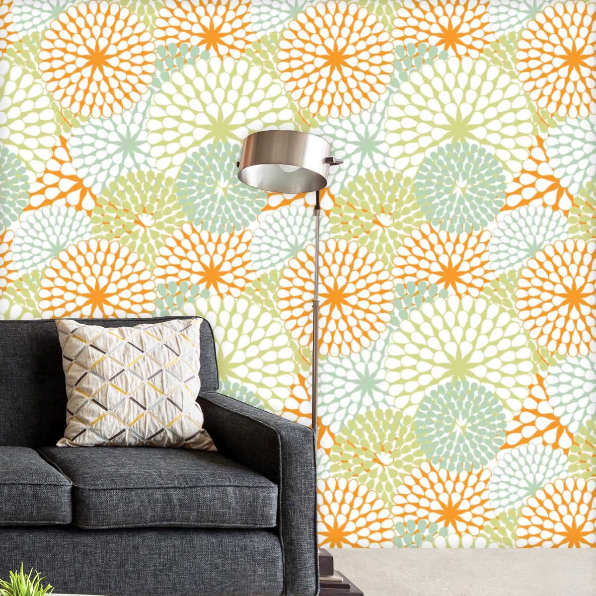 Floral Blossom PVC-Free Peel & Stick Vinyl Wallpaper