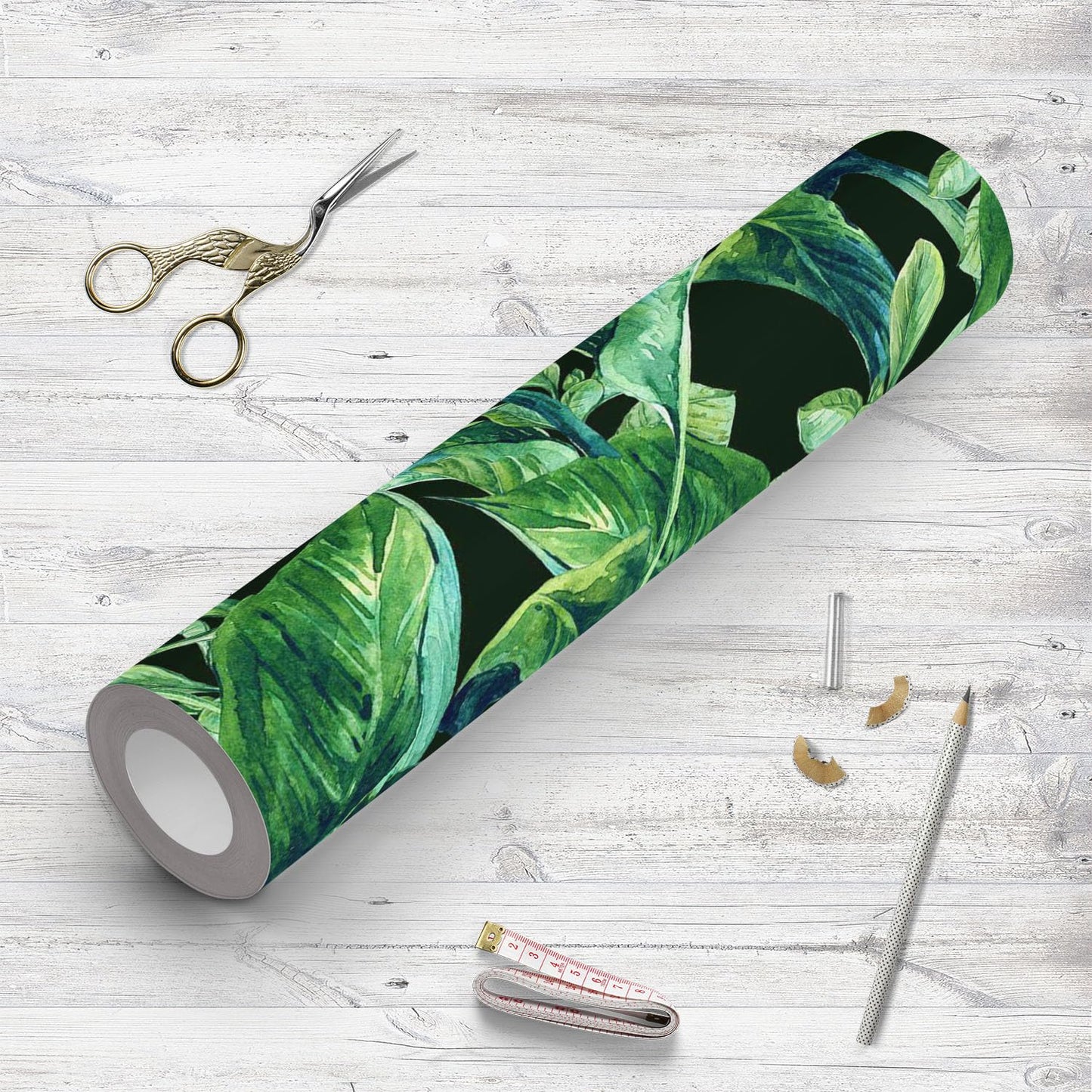 Nordic Style Tropical Leaves PVC-Free Peel & Stick Vinyl Wallpaper