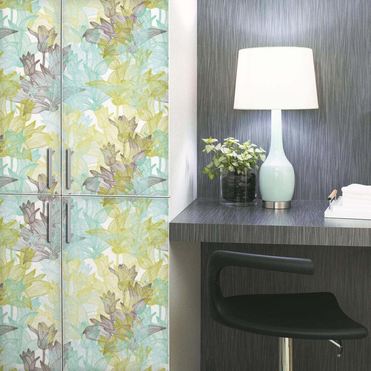 Hand Drawn Tulip PVC-Free Peel & Stick Vinyl Wallpaper