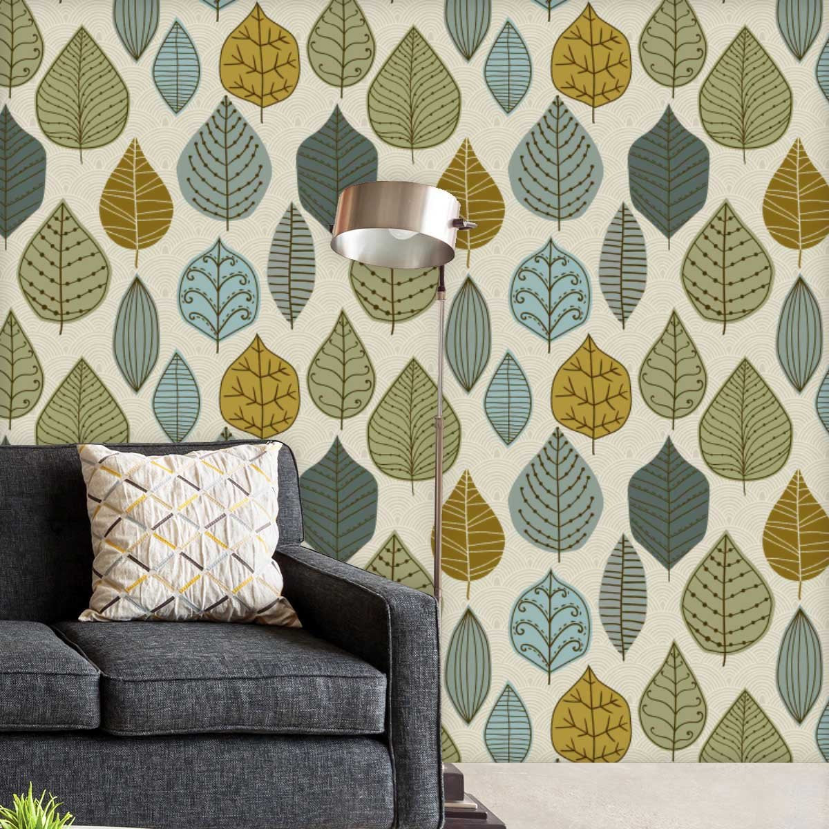 Autumn Leaves PVC-Free Peel & Stick Vinyl Wallpaper