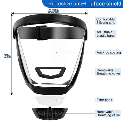 2022 Newest Anti-Fog Protective Full Face Shield--Better Designs, Better Protection