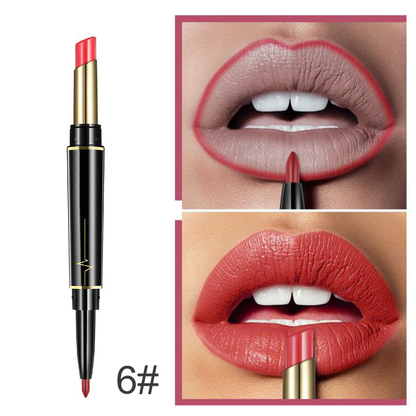 Beauty🎉 Free Shipping 🎉16 Color optional Long Lasting Lipstick + Lip Liner Combo-🔥🔥🔥HOT SALE-45%OFF